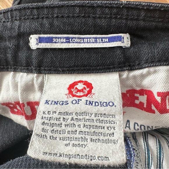 KINGS OF INDIGO BLACK JOHN LONG RISE SLIM JEANS - 32 - Picture 8 of 17